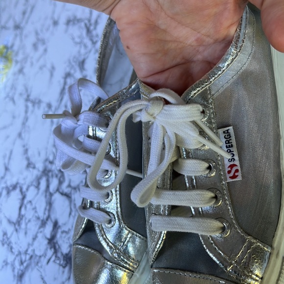 SUPERGA Plattform Gray/Silver Transparent Sneaker - Picture 5 of 7